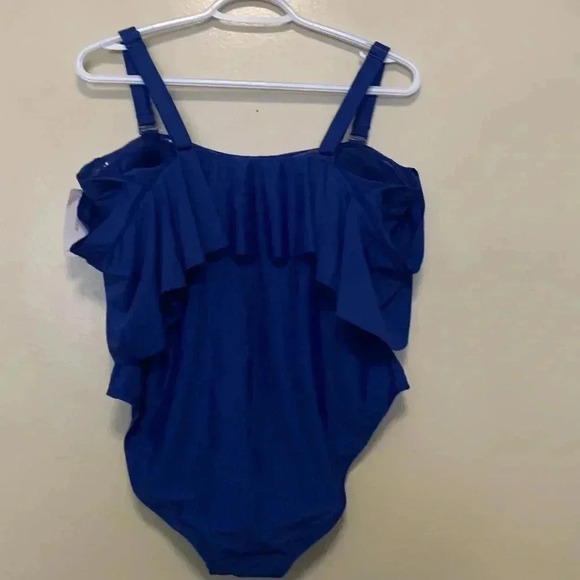 Addition Elle NWT 1 piece bathing suit with adjustable straps, royal  blue - Picture 4 of 13